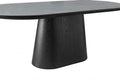 Blatant Oval Black And Grey Sintered Stone Dining Table