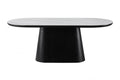 Blatant Oval Black And White Sintered Stone Dining Table