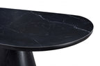 Blatant Oval Black Marble Look Sintered Stone Dining Table