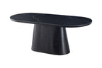 Blatant Oval Black Marble Look Sintered Stone Dining Table