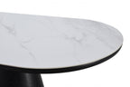 Blatant Oval Black And White Sintered Stone Dining Table