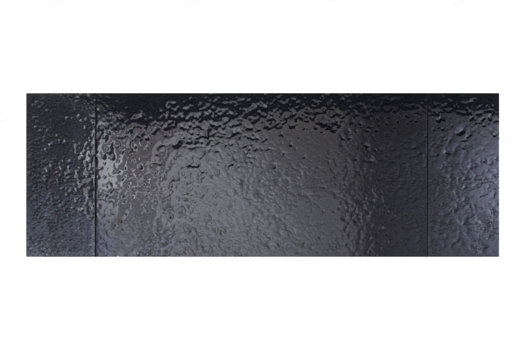 Fascinating Black Glass Extendable Dining Table – Hammered High Gloss Look Finish