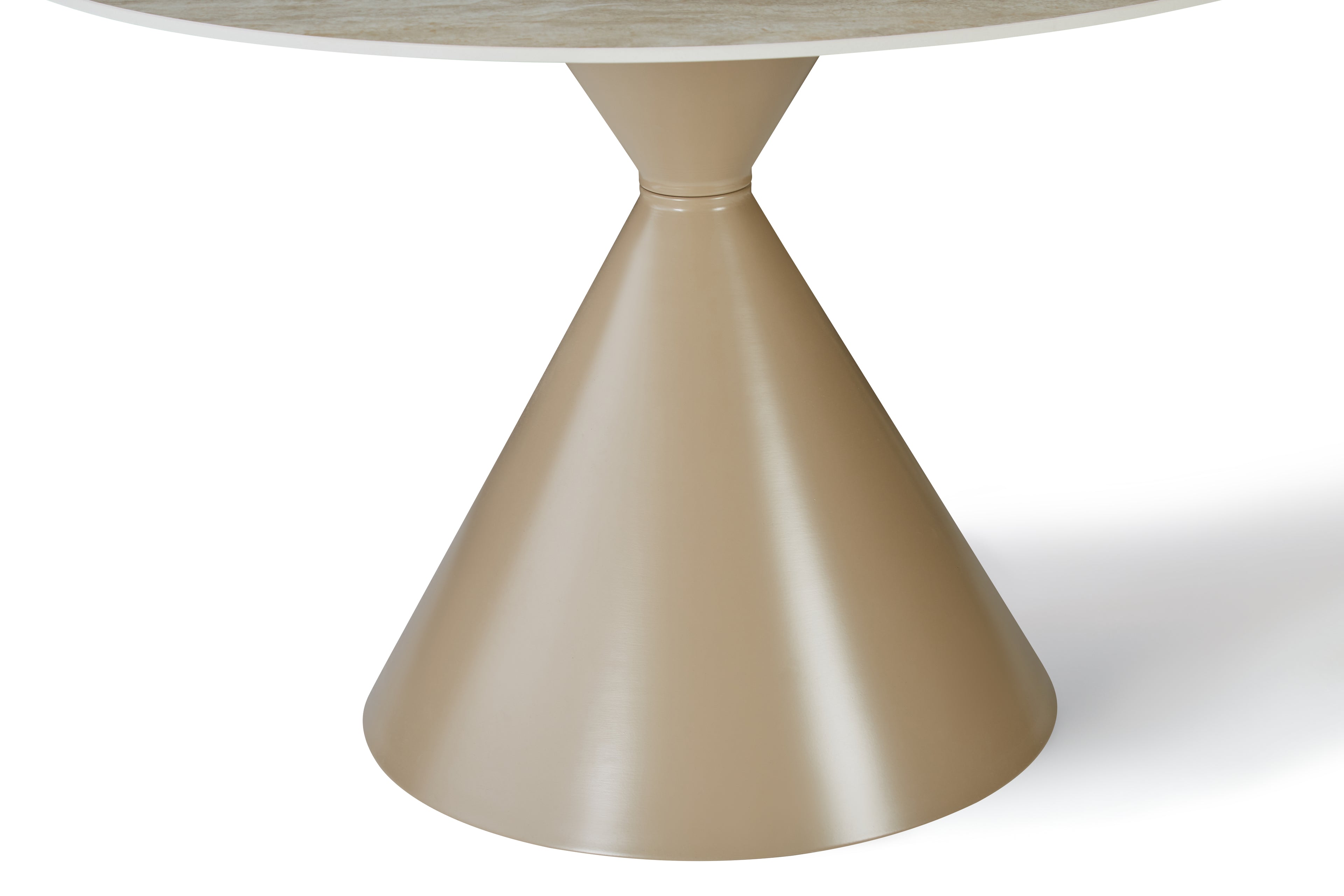 Orbicular Round 120cm Travertine Look Dining Table