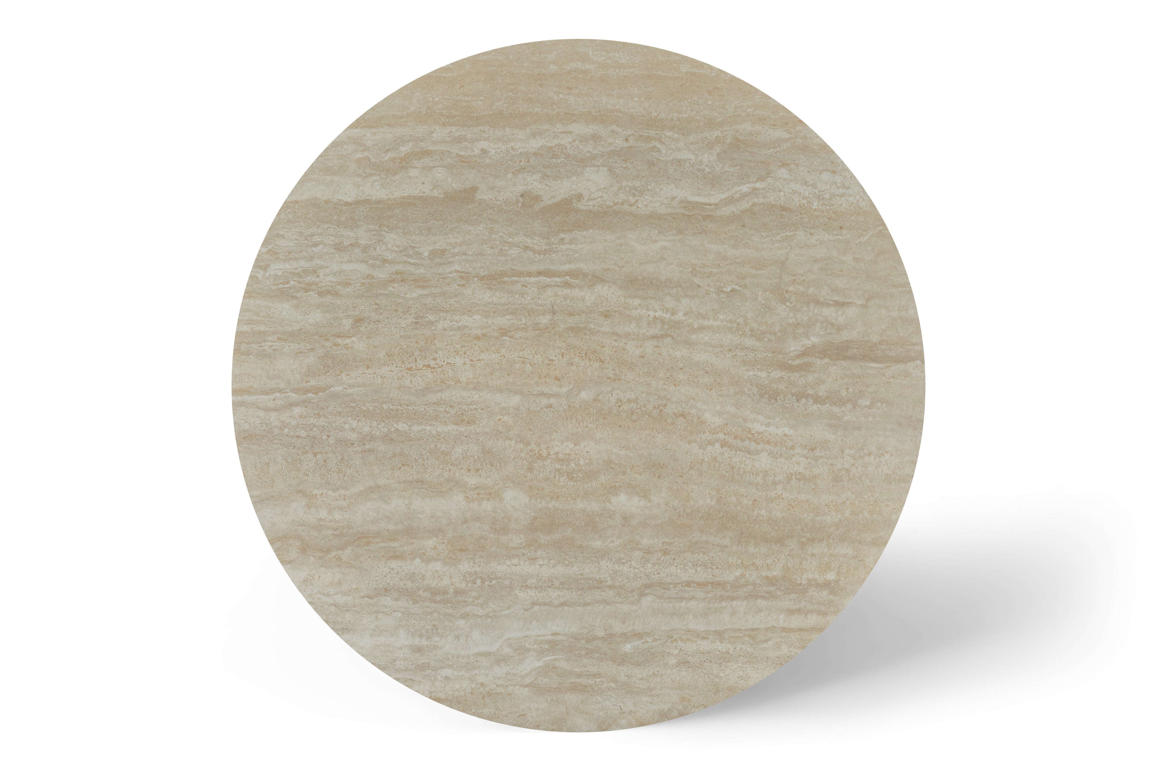 Orbicular Round 120cm Travertine Look Dining Table