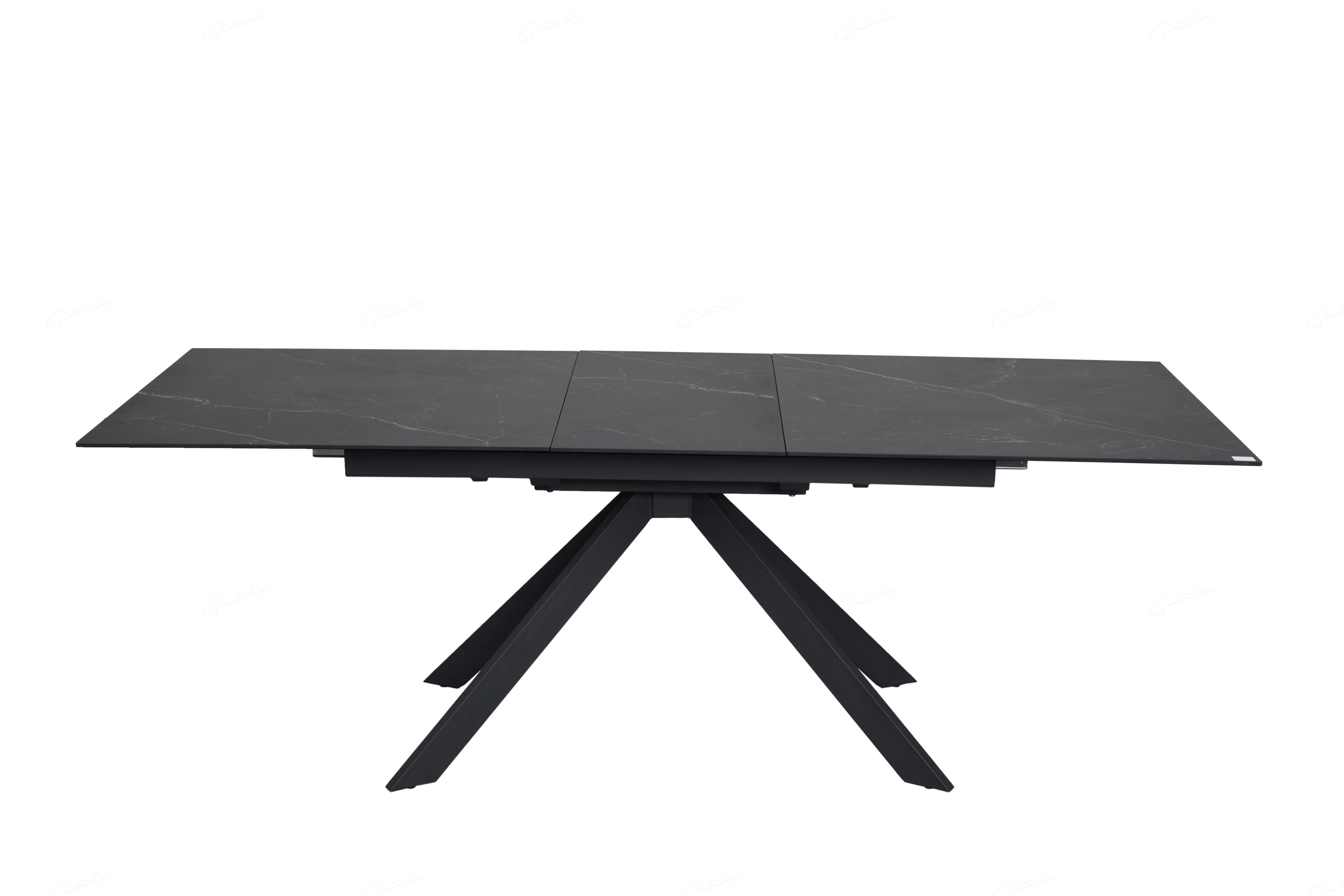 Satisfying Black Ceramic Extendable Dining Table – White Vein