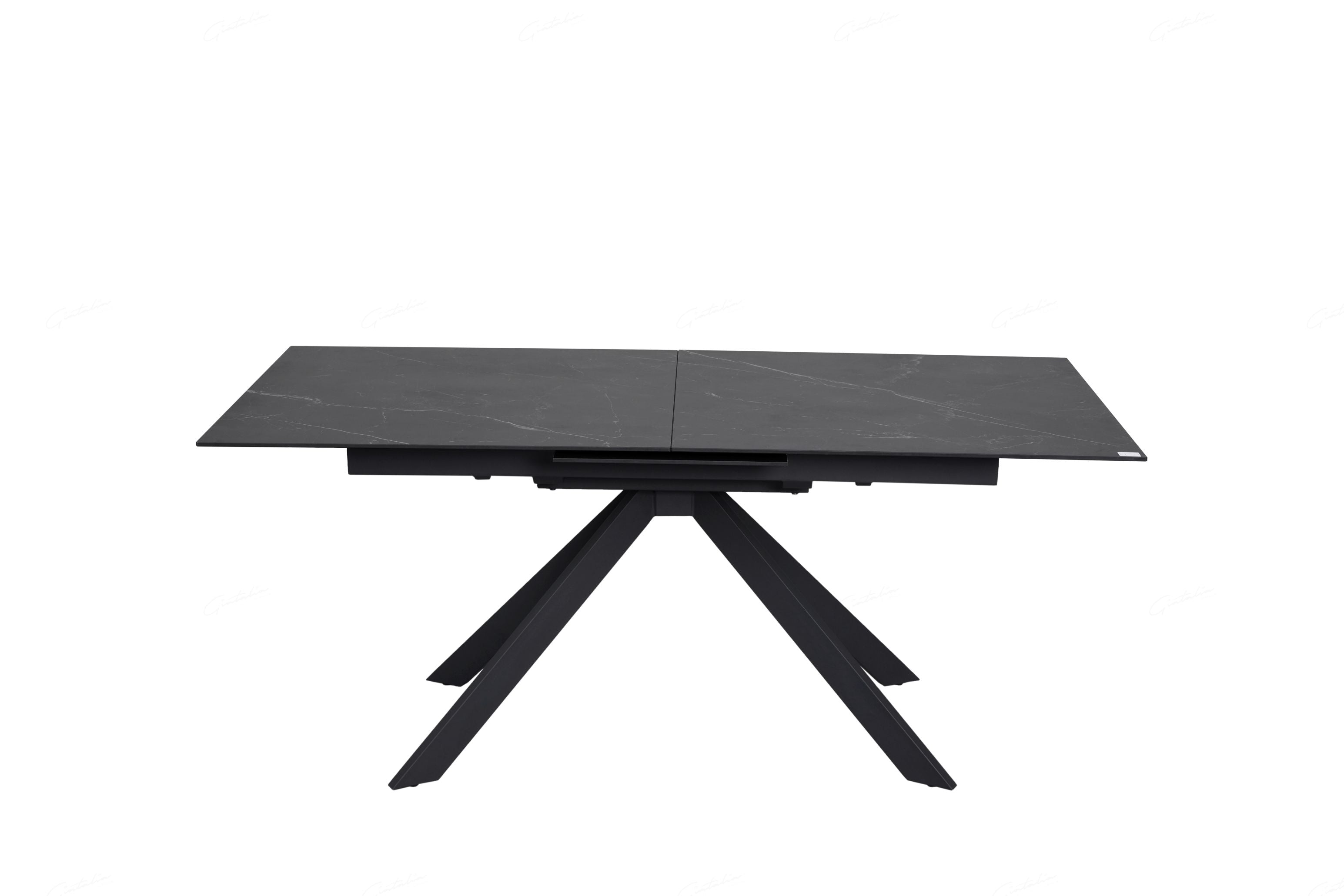 Satisfying Black Ceramic Extendable Dining Table – White Vein