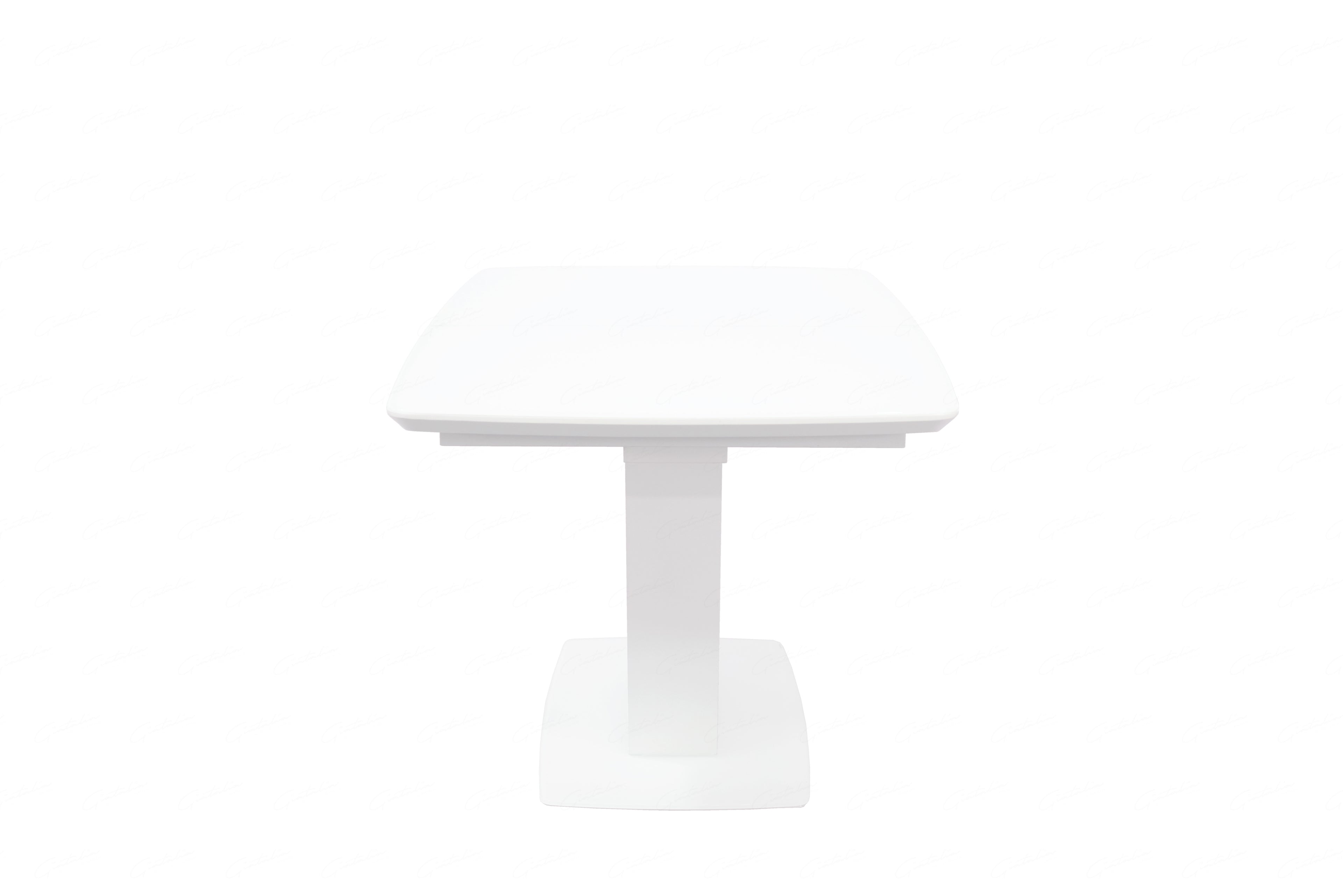 Simplicity White Matt Extendable Dining Table – Glass Top