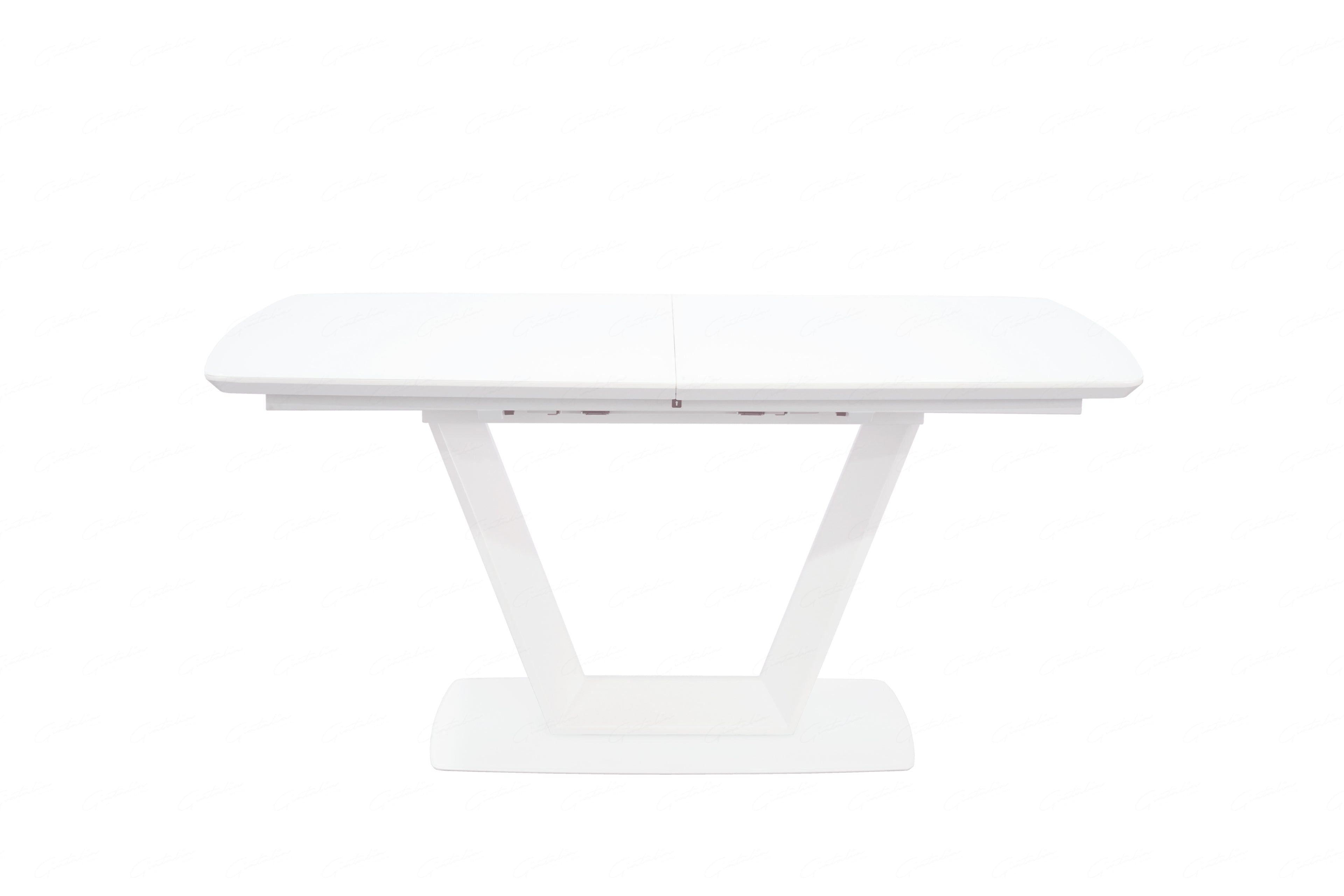 Simplicity White Matt Extendable Dining Table – Glass Top