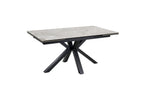 Splendid Grey Marble Look Ceramic Top Extendable Dining Table - Gloss