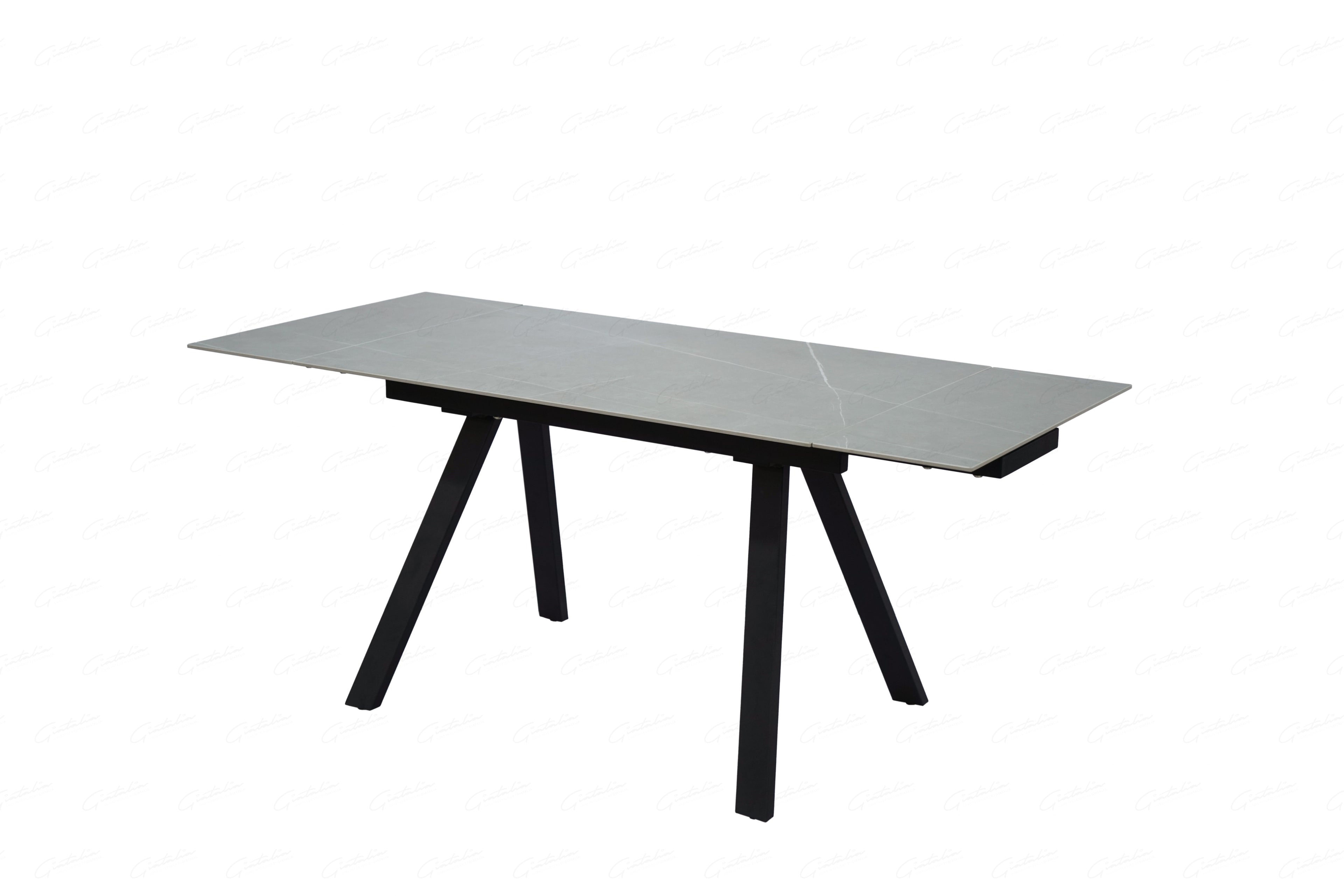 Swish Grey Top Sintered Stone Extendable Dining Table