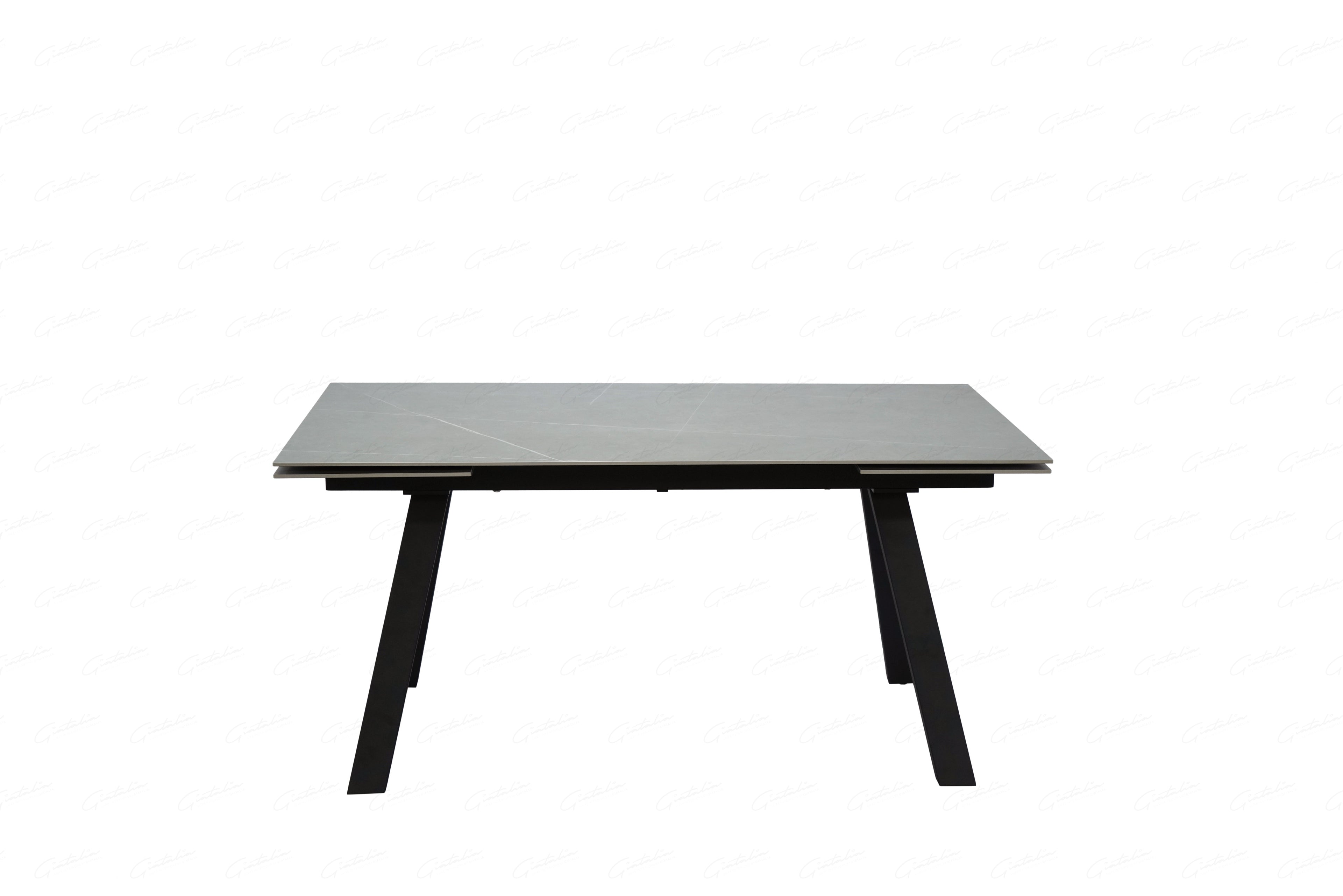 Swish Grey Top Sintered Stone Extendable Dining Table