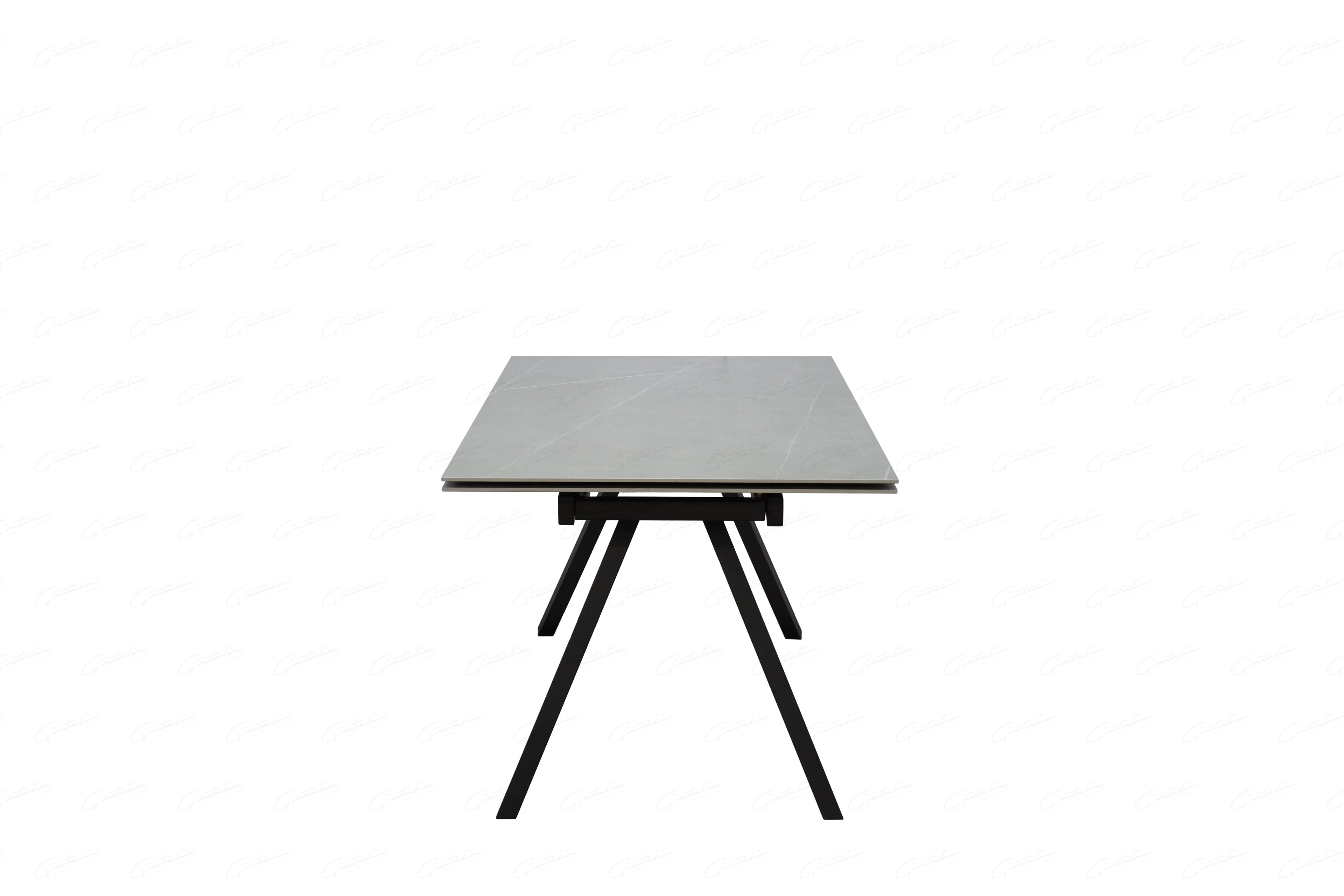 Swish Grey Top Sintered Stone Extendable Dining Table