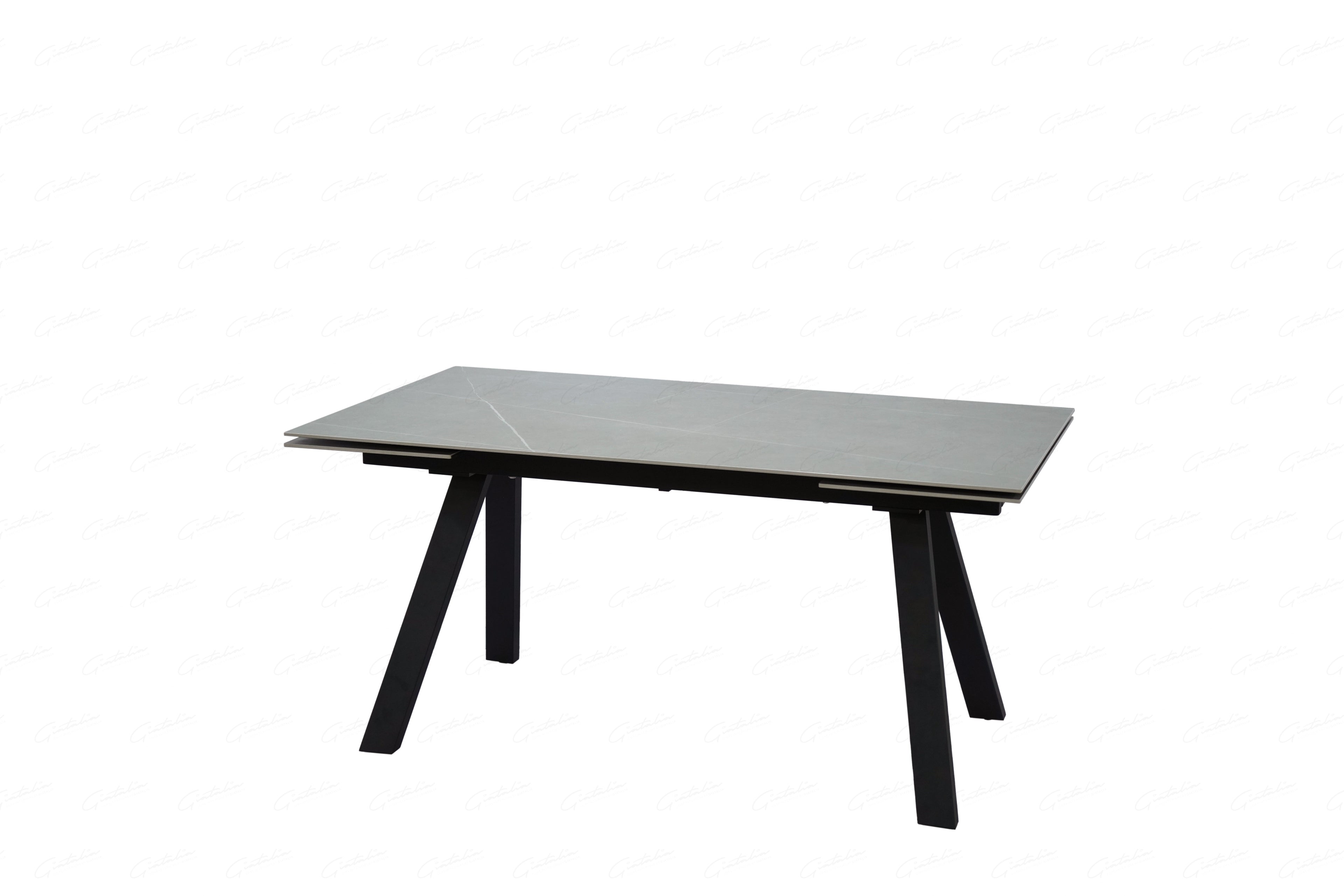Swish Grey Top Sintered Stone Extendable Dining Table