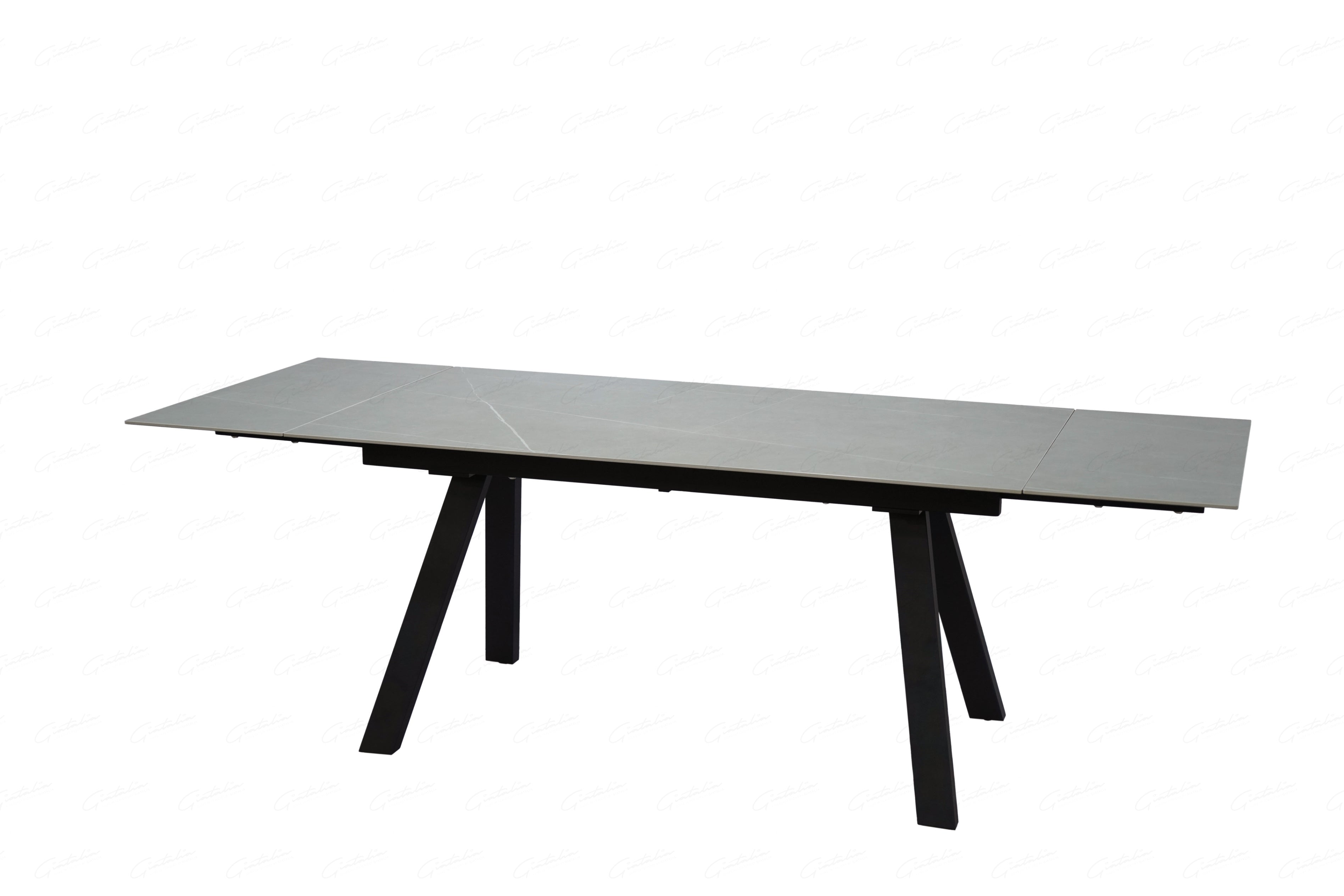 Swish Grey Top Sintered Stone Extendable Dining Table